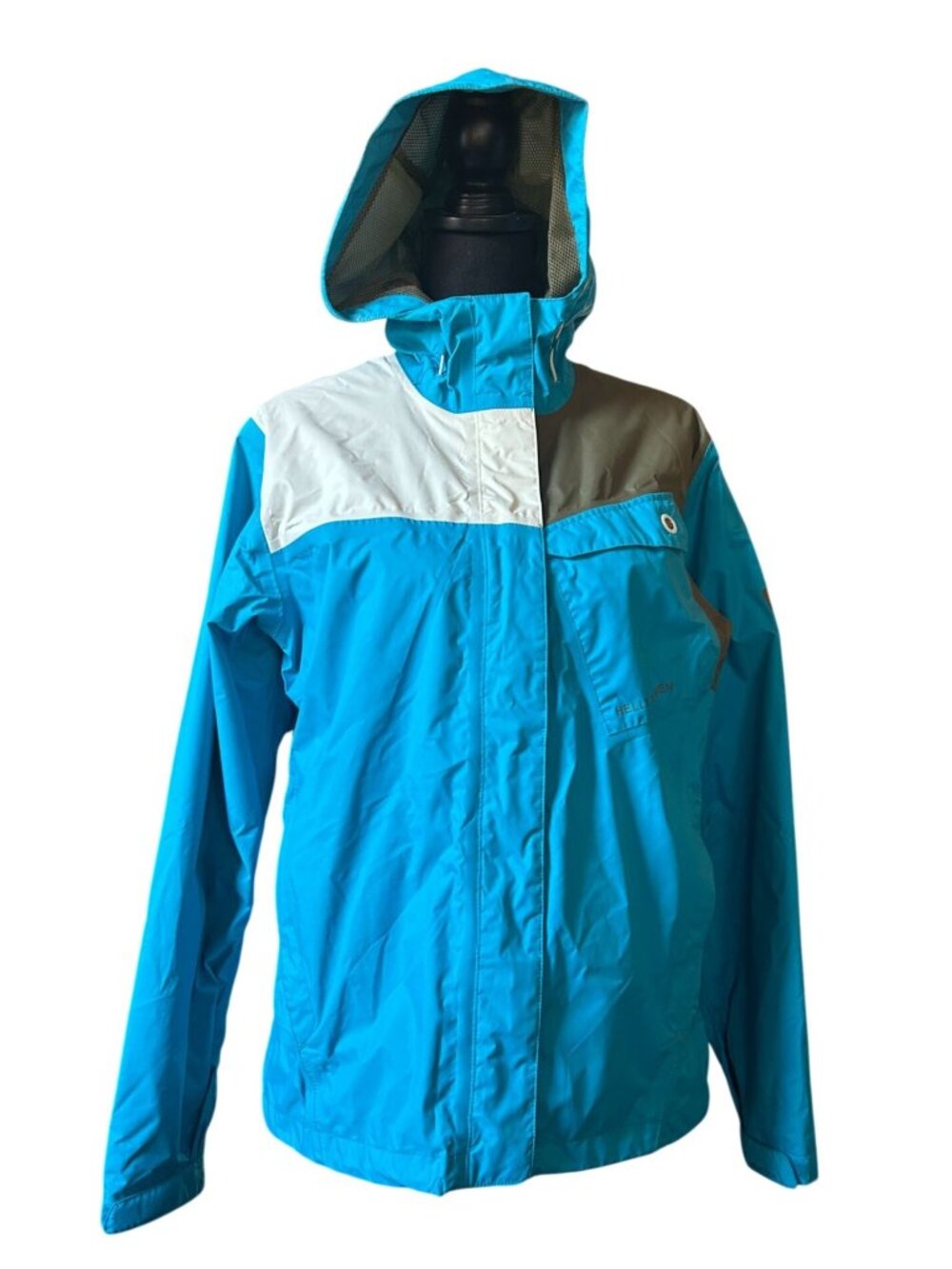 Helly Hansen Helly Tech Packable Jacket – Women’s Large – Blue/White/Green light